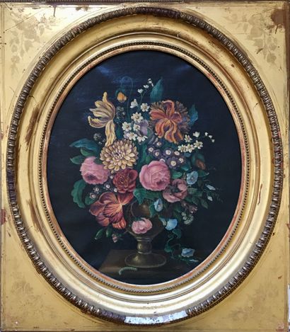 null ECOLE FRANCAISE du XIXe siècle

Bouquet de fleurs dans un vase

Huile sur toile...