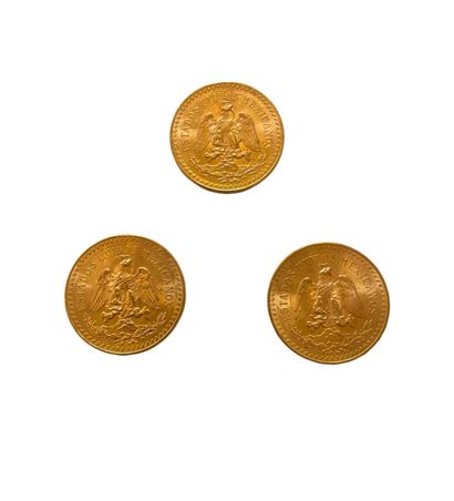 null MEXICO

3 pieces 50 pesos gold

Weight : 126 g