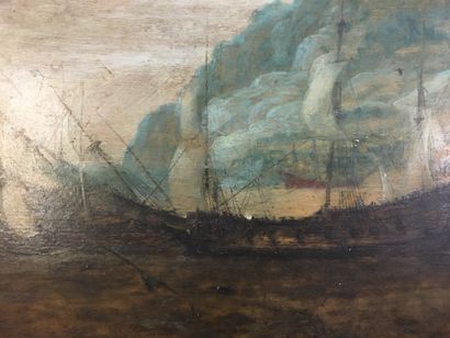 null ECOLE HOLLANDAISE du XVIIIe siècle

Bataille navale

Panneau 

36 x 29.5 cm

(Restaurations...