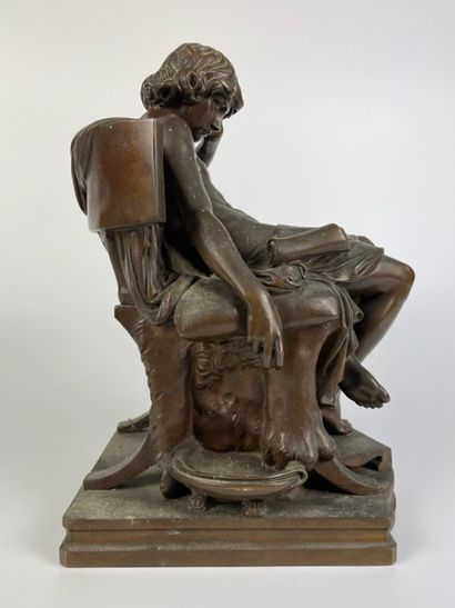 null Charles Jean Marie DEGEORGES (1837-1888) 

La jeunesse d'Aristote 

Bronze à...