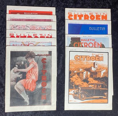 Bulletin Citroen January to December 1929. Complete series of 10 Citroën bulletins....