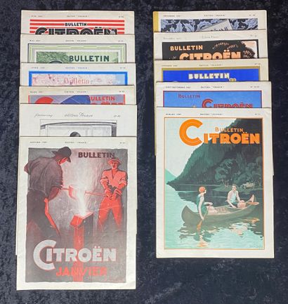Bulletin Citroen January to December 1927. Complete series of 11 Citroën bulletins....