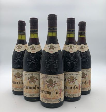 null 5 bottles CHÂTEAUNEUF DU PAPE 1981 Domaine Roger Sabon

(E. a, m, s, 3 lg) (Cellar...