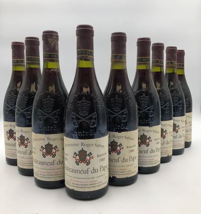 null 9 bouteilles CHÂTEAUNEUF DU PAPE 1985 Domaine Roger Sabon & fils

(E. f, m,...