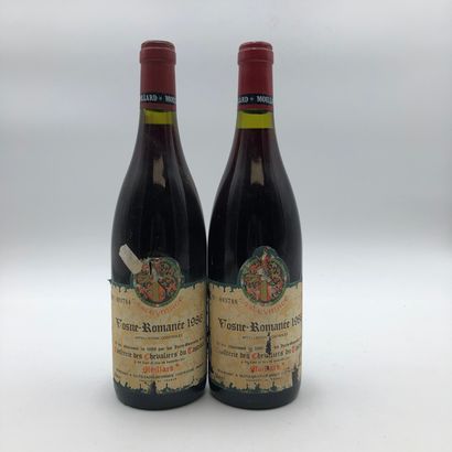 null 2 bottles VOSNE-ROMANÉE 1986 Confrérie des Chevaliers du Tastevin Moilllard

(E....