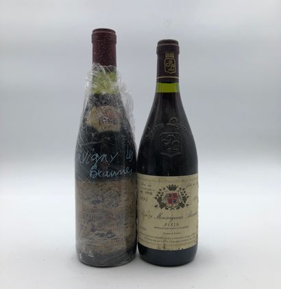 null 2 bouteilles : 1 SAVIGNY-LES-BEAUNE 1996 1er Cru Famille Giroud, 1 FIXIN 1994...
