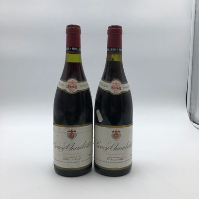 null 2 bottles GEVREY-CHAMBERTIN 1986 Moilllard

(N. 2 cm, E. f, lm) (Cellar A)