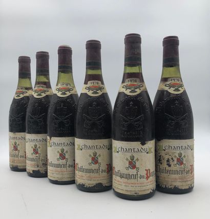 null 6 bouteilles CHÂTEAUNEUF DU PAPE 1978 Domaine Roger Sabon

(N. 2 entre 2,5 et...