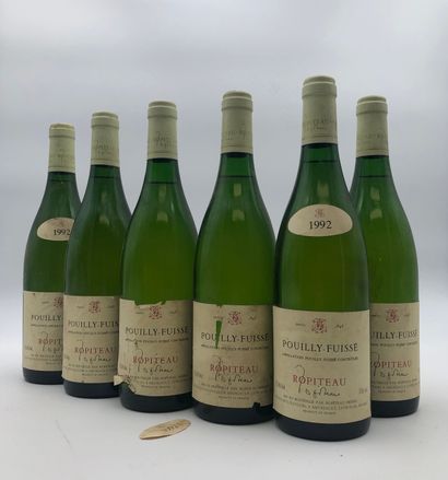 null 6 bottles POUILLY-FUISSÉ 1992 Ropiteau

(E. a, m, 3 tg, 1 loose collar, 3 missing)...