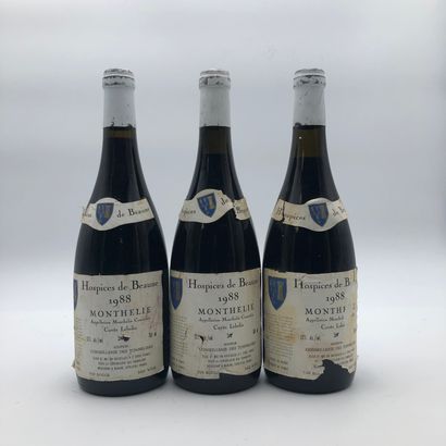 null 3 bottles MONTHELIE 1988 Cuvée Lebelin Hospices de Beaune

(N. 2 between 2.5...