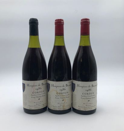 null 3 bottles CORTON 1986 Cuvée Charlotte Dumay Hospices de Beaune (Négociant Mommessin)

(N....