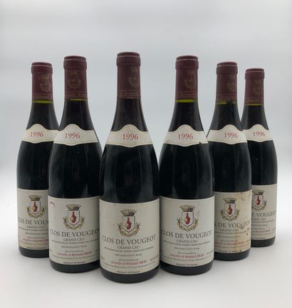 null 6 bottles CLOS VOUGEOT 1996 Grand Cru Amelle and Bernard Rion

(E. f, m, 1 tm)...