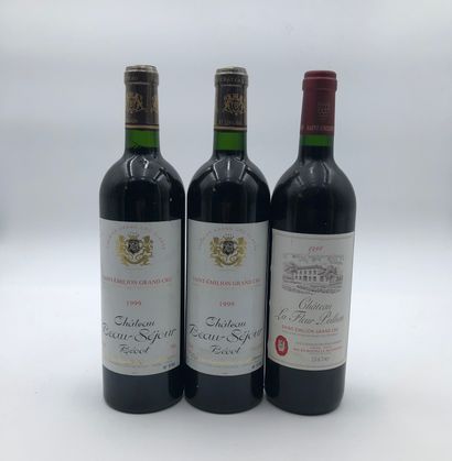 null 3 bouteilles : 2 CHÂTEAU BEAU-SEJOUR BÉCOT 1999 1er GCC (B) Saint-Emilion Grand...