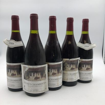null 5 bottles GEVREY-CHAMBERTIN 1988 Jean Raphet

(E. f, lm, 3 detached, 1 a, ld,...