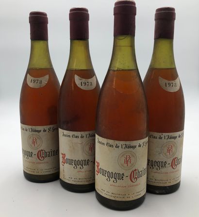 null 4 bottles BOURGOGNE-CHAINET 1973 Ancien Clos de l'Abbaye

(N. between 4 and...