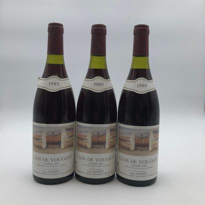 null 3 bottles CLOS VOUGEOT 1989 Jean Raphet & fils

(N. between 2 and 3 cm, E. f,...