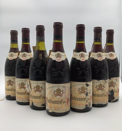 null 7 bottles CHÂTEAUNEUF DU PAPE 1980 Domaine Roger Sabon & fils

(N. 1 between...