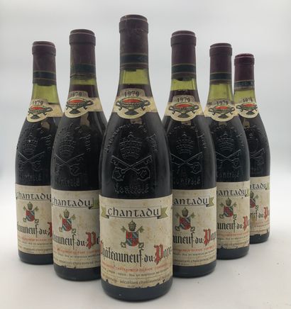 null 6 bottles CHÂTEAUNEUF DU PAPE 1979 Domaine Roger Sabon

(N. 3 between 2 and...