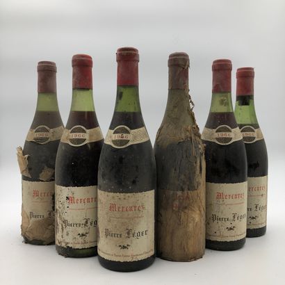 null 6 bottles MERCUREY 1966 

(N. from 3 to 6 cm, E. a, tm, s, 1 ta, illegible)