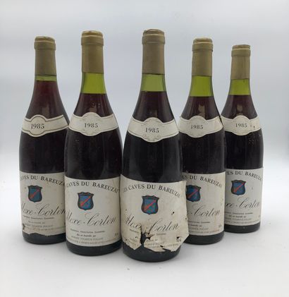 null 5 bottles ALOXE-CORTON 1985 Les Caves du Bareuzai

(N. 4 between 2 and 3cm,...