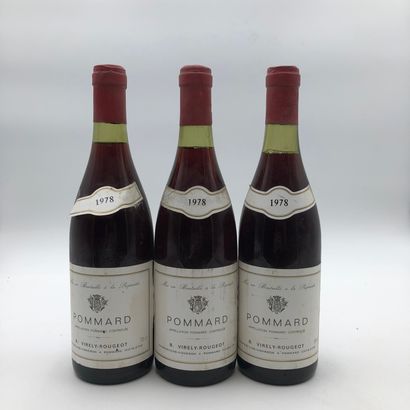 null 3 bottles POMMARD 1978 B. Virely-Rougeot

(N. 1 to 2.5 cm, E. f, lm, 1 collar...
