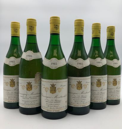 null 6 bouteilles : 5 CHASSAGNE-MONTRACHET 1985 1er Cru "Les Chaumes"	Gabriel Jouard,...