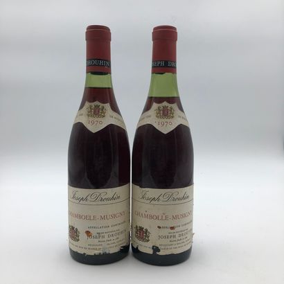 null 2 bottles CHAMBOLLE-MUSIGNY 1970 Joseph Drouhin

(N. 1 between 2,5 and 3 cm,...