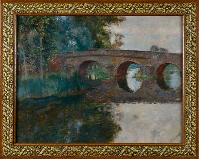 FRANCIS BROOK CHADWICK (1850-1943)

Le pont

Huile...