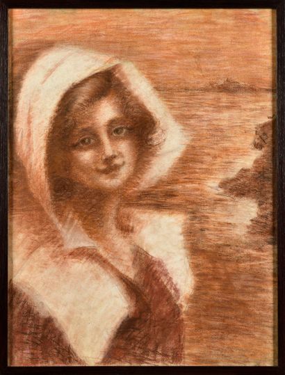 null LUCIEN LÉVY-DHURMER (FRA/ 1865-1953)

Femme en buste, bord de mer, vers 1920

Pastel...