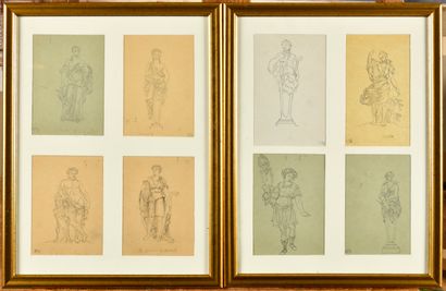 null BERNARD BOUTET DE MONVEL (1881-1949)

Huit études de statuaires du Parc de Versailles,...