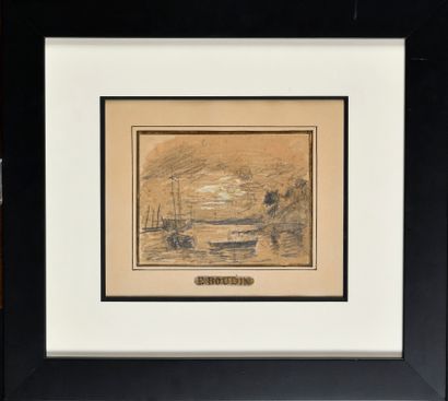null Eugène BOUDIN (1824-1898) (attributed to)

Sailboats at Anchor

Pencil drawing

12...