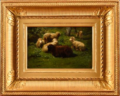 null Rosa BONHEUR (1822-1899)

The Sheep

Oil on panel

Signed and dated "1852" lower...