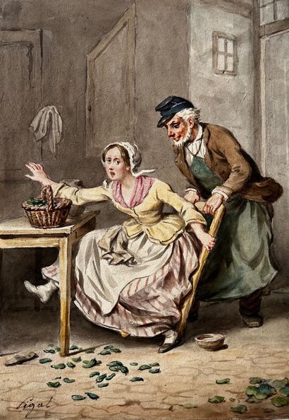 null Edme Jean PIGAL (1798-1872)

Recueil de 6 aquarelles humoristiques dans un album...