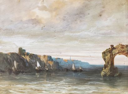 null Eugène CICÉRI (1813-1890)

Cotes sous un ciel orageux

Paire d'aquarelles et...