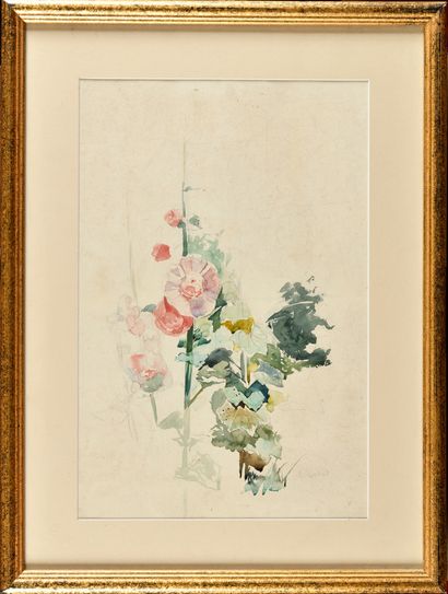 null Ernest QUOST (1844-1931)

Etude de fleurs 

Crayon et aquarelle 

Signé en bas...