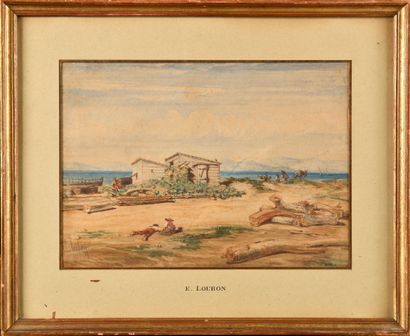 null Émile LOUBON (1809-1863)

Bords de l'Etang de Berre

Aquarelle

Signé en bas...