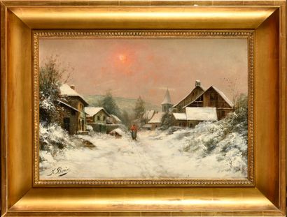 null Jean BAIN (XIX-XX)

On the snowy path

Oil on canvas 

Signed lower left 

38.5...