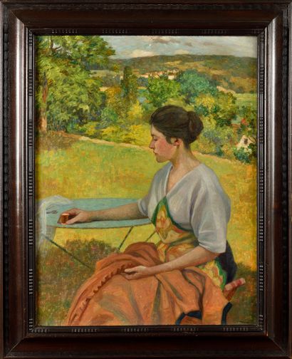 Frederic WENZ (1865-1940)

Young woman sewing...