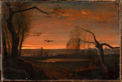 null LOUIS-JOSEPH ROSSY (FRA/ 1817-1890)

Chouette au crépuscule, 1845

Huile sur...