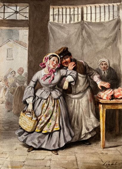null Edme Jean PIGAL (1798-1872)

Collection of 6 humorous watercolors in a morocco...