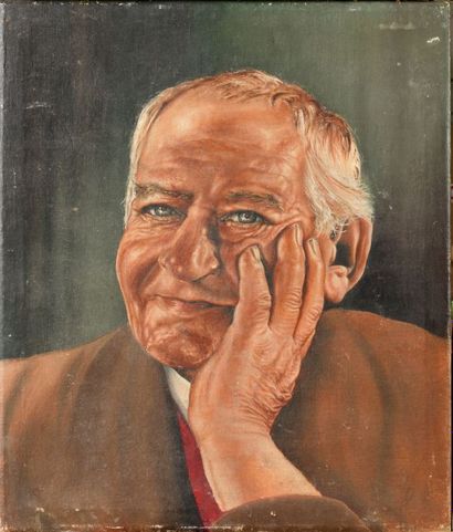 null MODERN SCHOOL AROUND 1940

Portrait of a man in bust

Oil on canvas

Not signed

42...