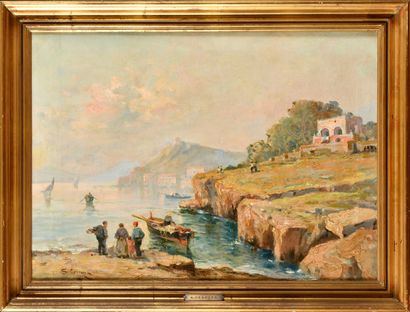 null Giuseppe COSENZA (1846/47-1922)

Neapolitan Cove 

Oil on canvas 

Signed lower...