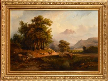 null Jean Marie Auguste JUGELET (1805-1875)

Chemin de montagne animé 

Huile sur...