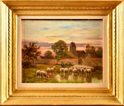 null Paul CHAIGNEAU (1879-1938)

Shepherd and his flock

Oil on canvas

Signed lower...