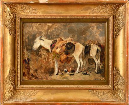 null Félix ZIEM (1821-1911)

The donkeys

Oil on paper mounted on panel 

Signed...