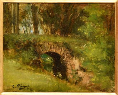 null CHARLES PÉCRUS (1826-1907)

Ponton traversant une rivière

Huile sur toile marouflé...