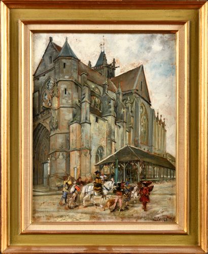 null Léon Louis Antoine TANZI (1846-1913)

Return of horsemen in front of the church...