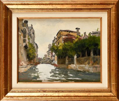 null Maurice JORON (1883-1937)

View of Venice

Oil on panel 

Signed lower right

27.5...