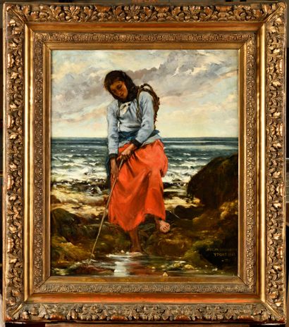 null Alexandre BERTIN (1854-1934)

The shrimp picker

Oil on canvas 

Signed, dated...