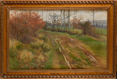 null Auguste ALLONGÉ (1833-1898)

The dirt road

Watercolor

Signed lower left 

40...